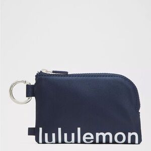 Lululemon Clippable Card Pouch- Club Blue/White